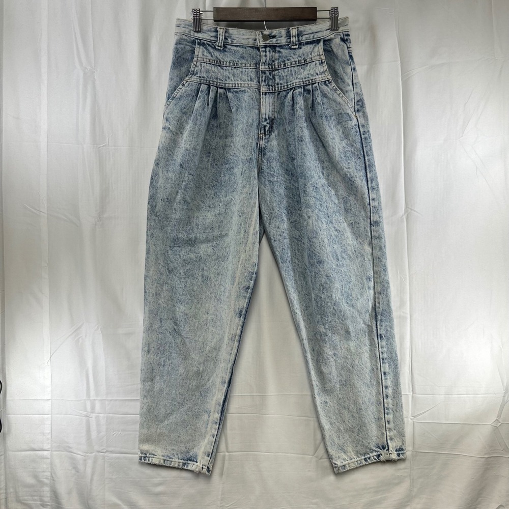 Congo‎ Trader Acid Wash Jeans Womens 14 Blue Vintage 80s High Rise Tapered USA